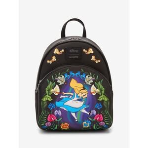Loungefly Disney Alice and Wonderland Garden Fall Mini Backpack NWT